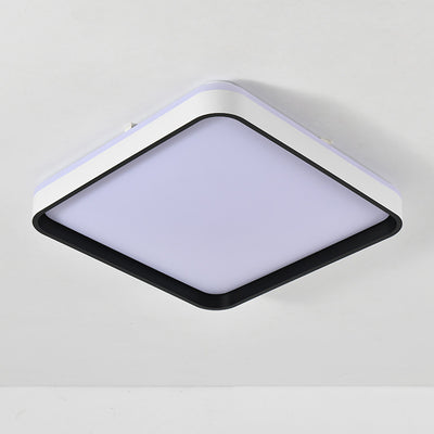 Pantalla de lámpara de hardware cuadrada minimalista moderna de moldeo rotacional LED montada al ras en el techo para dormitorio 