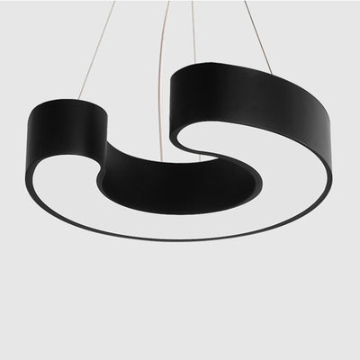 Moderne Einfachheit Kuppel Geometrie Eisen Acryl Lampenschirm LED Kronleuchter Für Büro 
