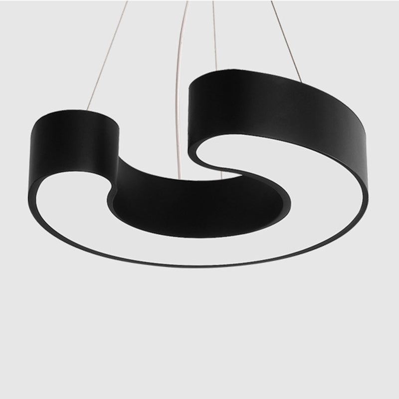 Moderne Einfachheit Kuppel Geometrie Eisen Acryl Lampenschirm LED Kronleuchter Für Büro 