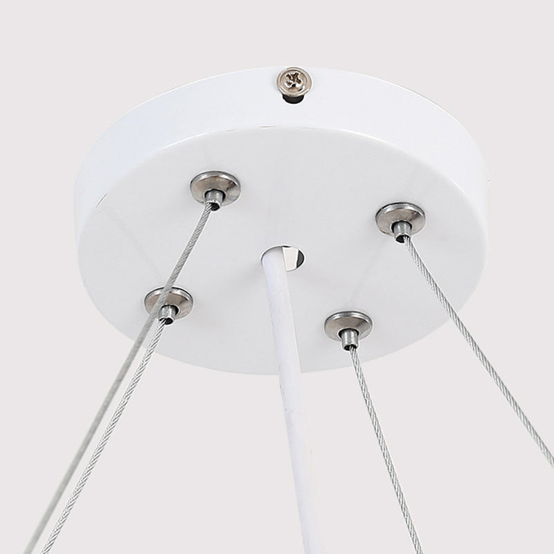 Moderne Einfachheit Kuppel Geometrie Eisen Acryl Lampenschirm LED Kronleuchter Für Büro 