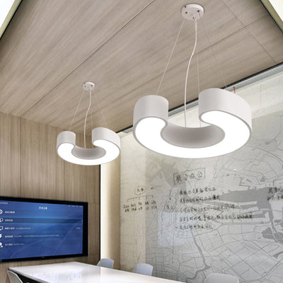 Moderne Einfachheit Kuppel Geometrie Eisen Acryl Lampenschirm LED Kronleuchter Für Büro 