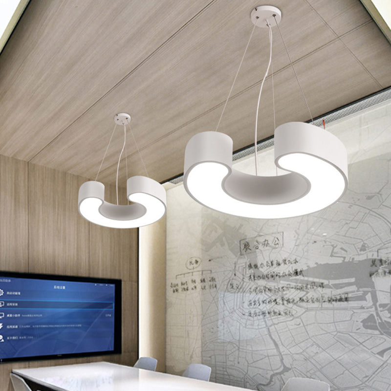 Moderne Einfachheit Kuppel Geometrie Eisen Acryl Lampenschirm LED Kronleuchter Für Büro 