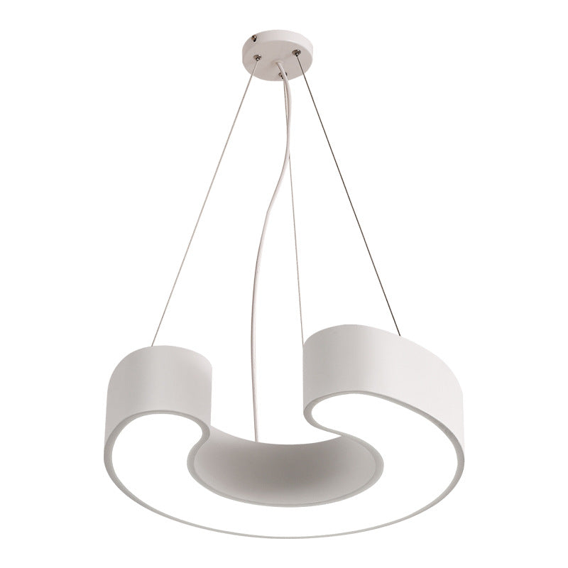 Moderne Einfachheit Kuppel Geometrie Eisen Acryl Lampenschirm LED Kronleuchter Für Büro 