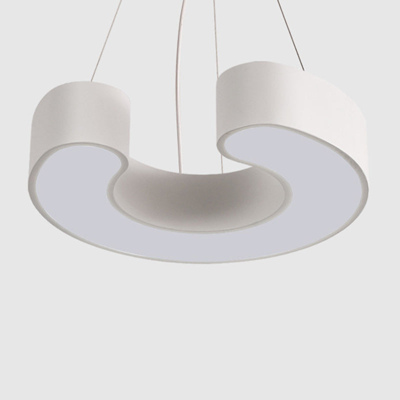 Moderne Einfachheit Kuppel Geometrie Eisen Acryl Lampenschirm LED Kronleuchter Für Büro 