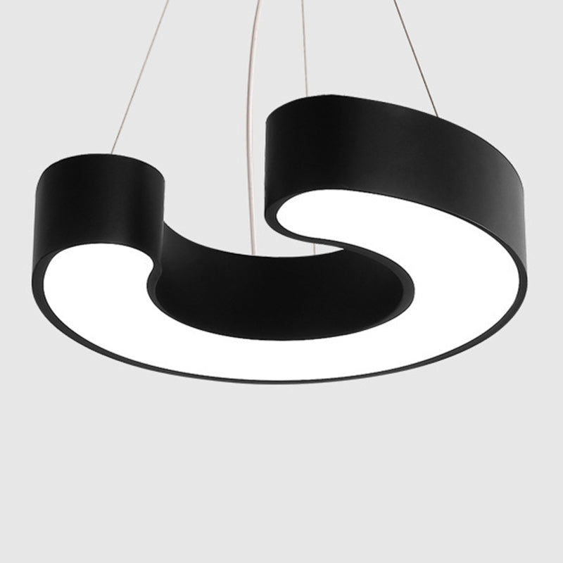 Moderne Einfachheit Kuppel Geometrie Eisen Acryl Lampenschirm LED Kronleuchter Für Büro 