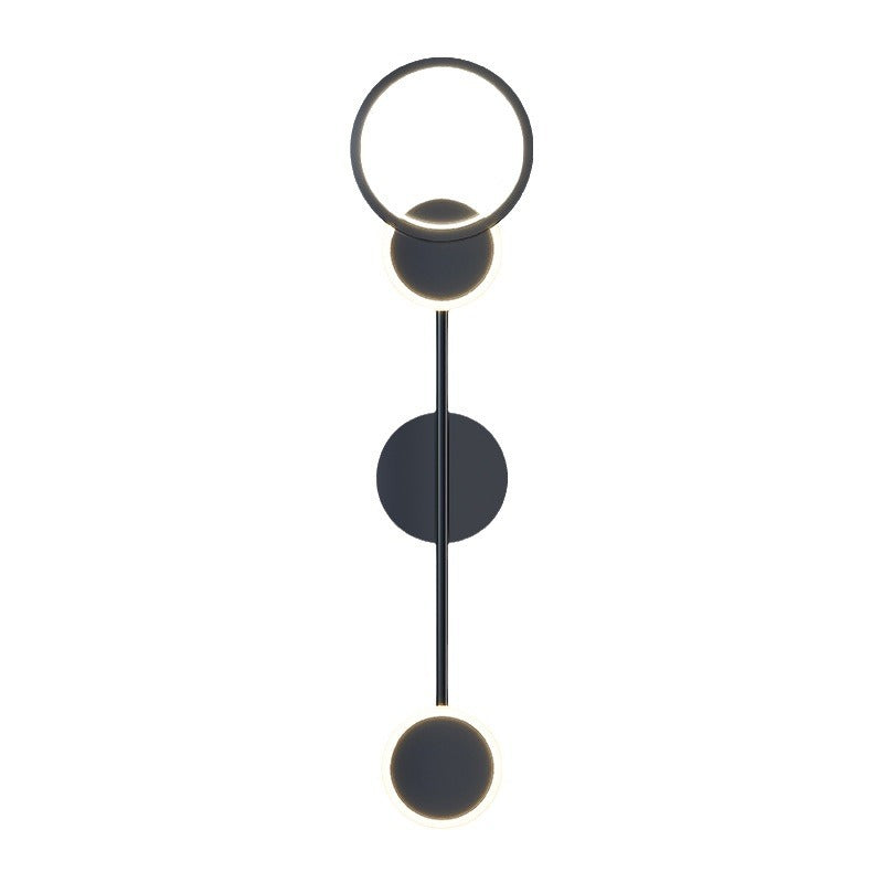 Modern Art Deco Round Acrylic Aluminum Iron LED Wall Sconce Lamp For Living Room