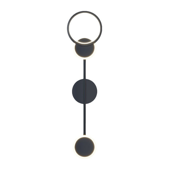 Modern Art Deco Round Acrylic Aluminum Iron LED Wall Sconce Lamp For Living Room