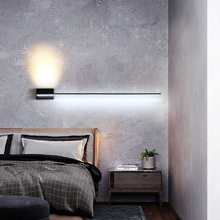 Modern Minimalist Long Strip Hardware Acrylic Lampshade LED Vanity Light Mirror Front Wall Sconce Lamp For Living Room