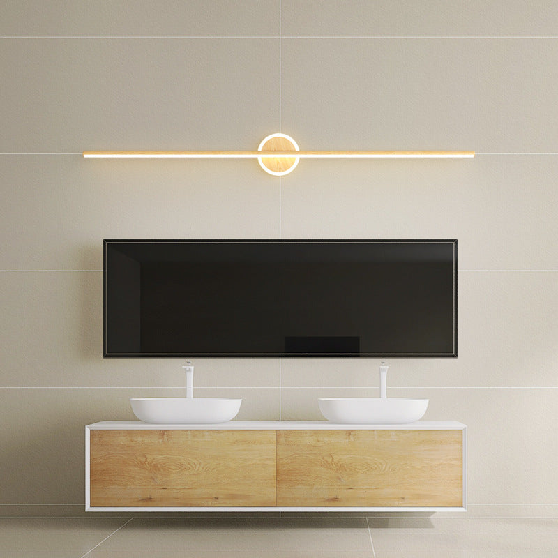 Modern Simplicity Disc Splicing Straight Line Aluminum Iron Lampshade LED Vanity Light Mirror Front Wall Sconce Lamp For Bathroom