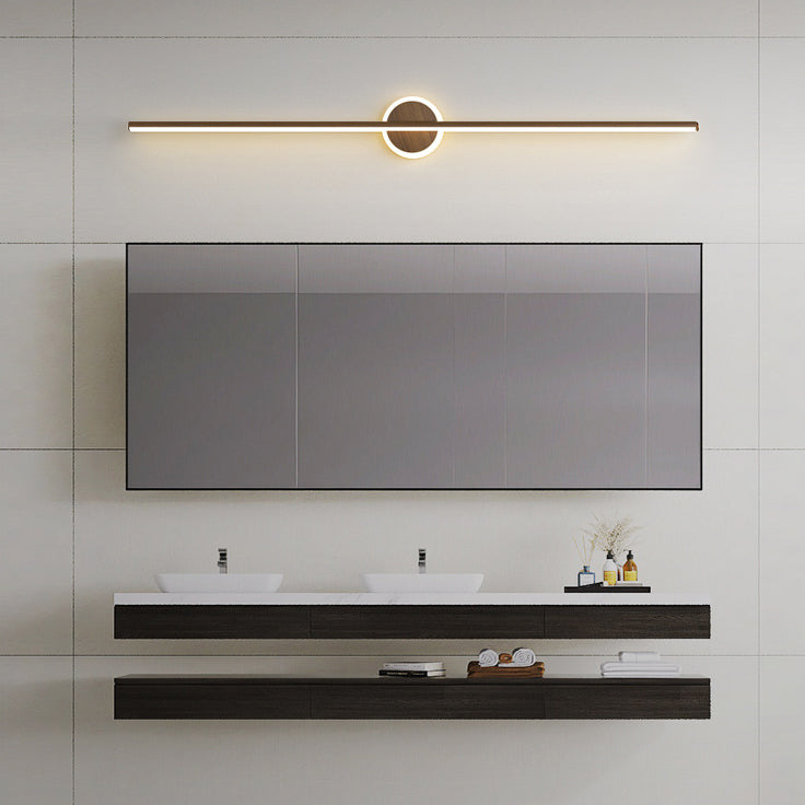Modern Simplicity Disc Splicing Straight Line Aluminum Iron Lampshade LED Vanity Light Mirror Front Wall Sconce Lamp For Bathroom