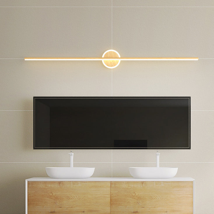 Modern Simplicity Disc Splicing Straight Line Aluminum Iron Lampshade LED Vanity Light Mirror Front Wall Sconce Lamp For Bathroom