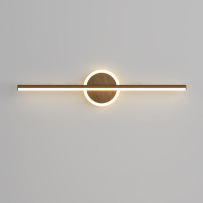 Modern Simplicity Disc Splicing Straight Line Aluminum Iron Lampshade LED Vanity Light Mirror Front Wall Sconce Lamp For Bathroom