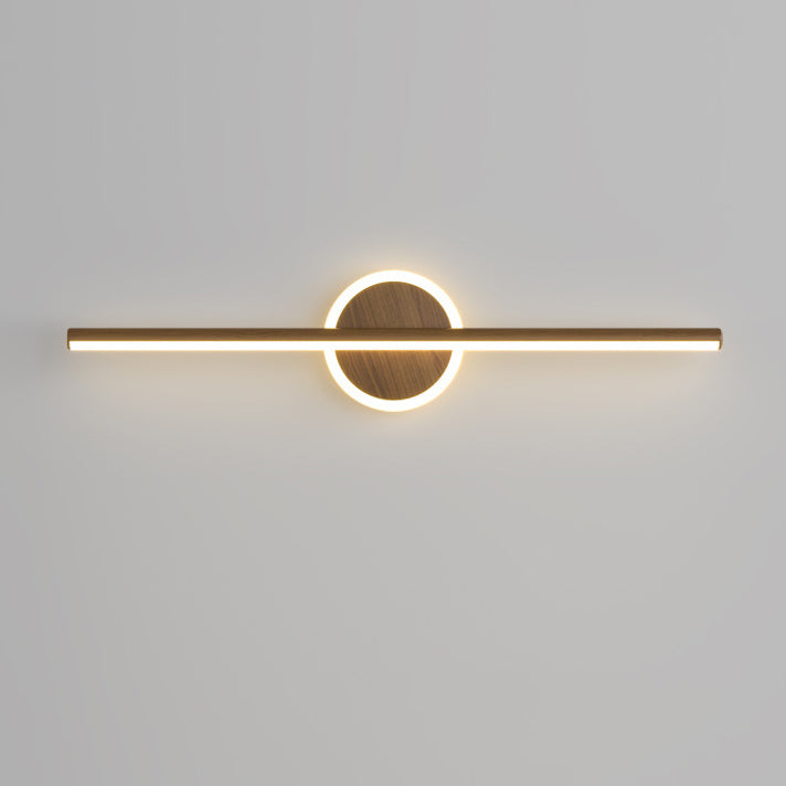 Modern Simplicity Disc Splicing Straight Line Aluminum Iron Lampshade LED Vanity Light Mirror Front Wall Sconce Lamp For Bathroom