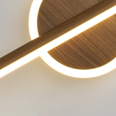 Modern Simplicity Disc Splicing Straight Line Aluminum Iron Lampshade LED Vanity Light Mirror Front Wall Sconce Lamp For Bathroom