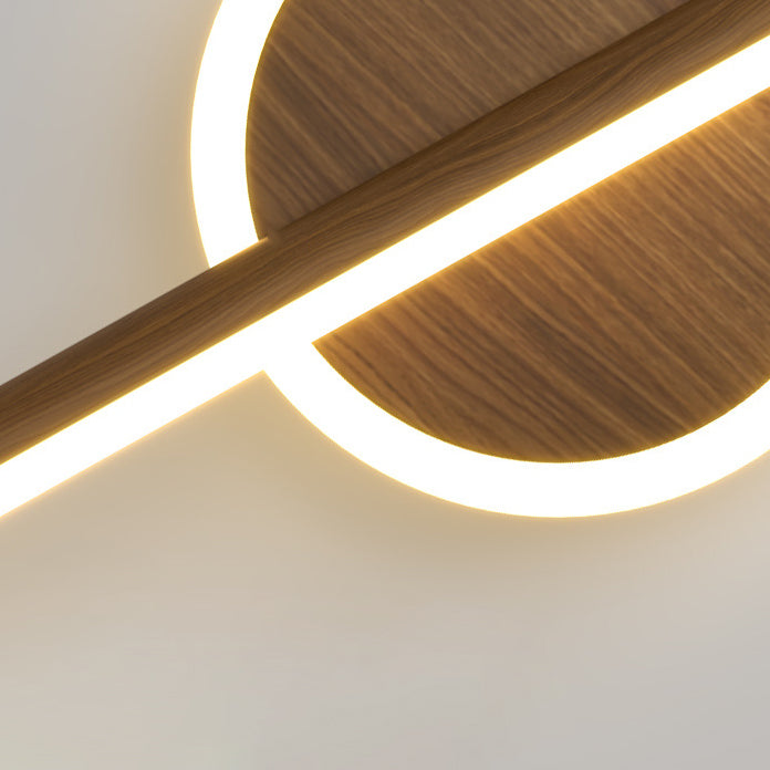 Modern Simplicity Disc Splicing Straight Line Aluminum Iron Lampshade LED Vanity Light Mirror Front Wall Sconce Lamp For Bathroom