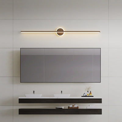 Modern Simplicity Disc Splicing Straight Line Aluminum Iron Lampshade LED Vanity Light Mirror Front Wall Sconce Lamp For Bathroom