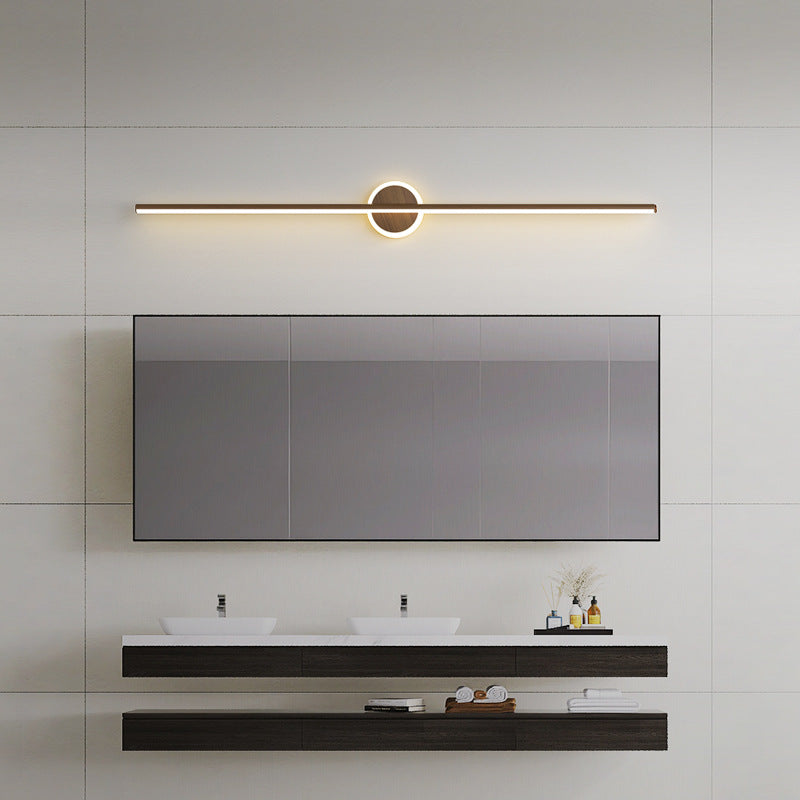 Modern Simplicity Disc Splicing Straight Line Aluminum Iron Lampshade LED Vanity Light Mirror Front Wall Sconce Lamp For Bathroom