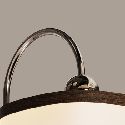 Contemporary Retro Semicircle Roto-molding Acrylic Lampshade Iron LED Wall Sconce Lamp For Living Room