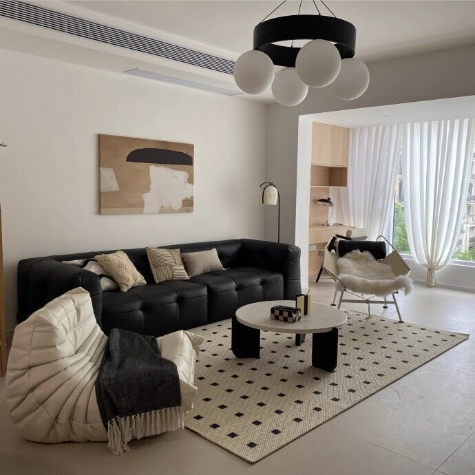 Modern Art Deco Round Orbs Iron Glass Lampshade 4 - Light Chandeliers For Living Room