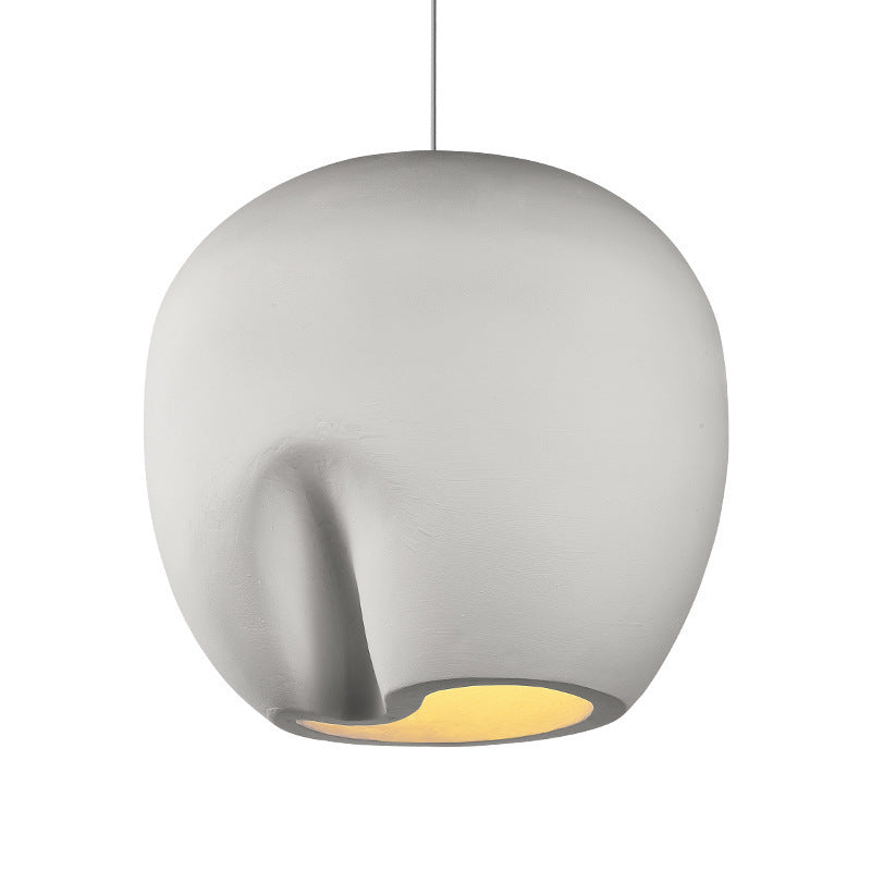 Contemporary Scandinavian Irregular Cylinder Full Polystyrene 1 - Light Pendant Light For Dining Room