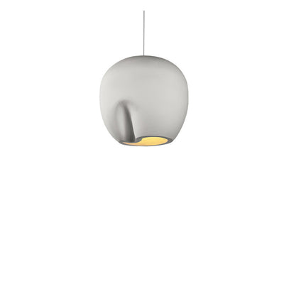 Contemporary Scandinavian Irregular Cylinder Full Polystyrene 1 - Light Pendant Light For Dining Room