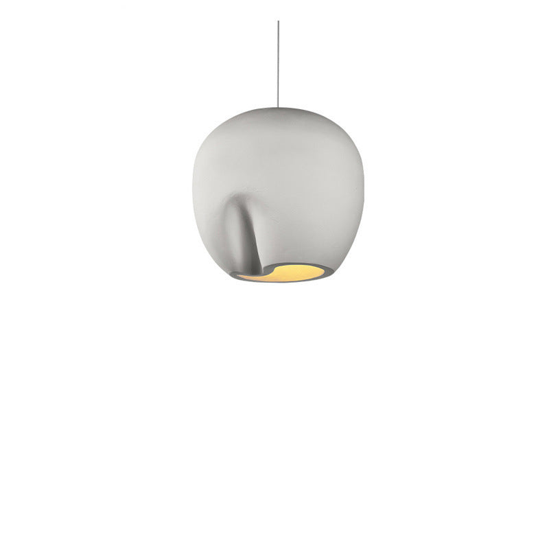 Contemporary Scandinavian Irregular Cylinder Full Polystyrene 1 - Light Pendant Light For Dining Room