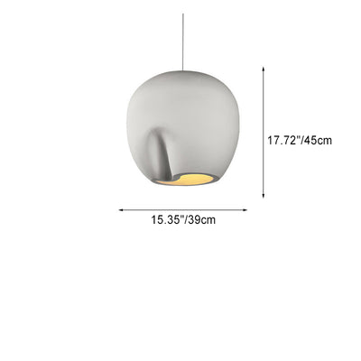 Contemporary Scandinavian Irregular Cylinder Full Polystyrene 1 - Light Pendant Light For Dining Room