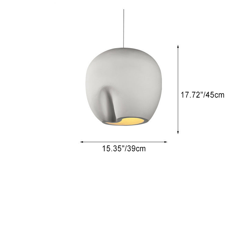 Contemporary Scandinavian Irregular Cylinder Full Polystyrene 1 - Light Pendant Light For Dining Room