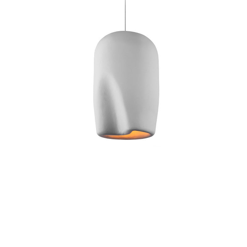 Contemporary Scandinavian Irregular Cylinder Full Polystyrene 1 - Light Pendant Light For Dining Room