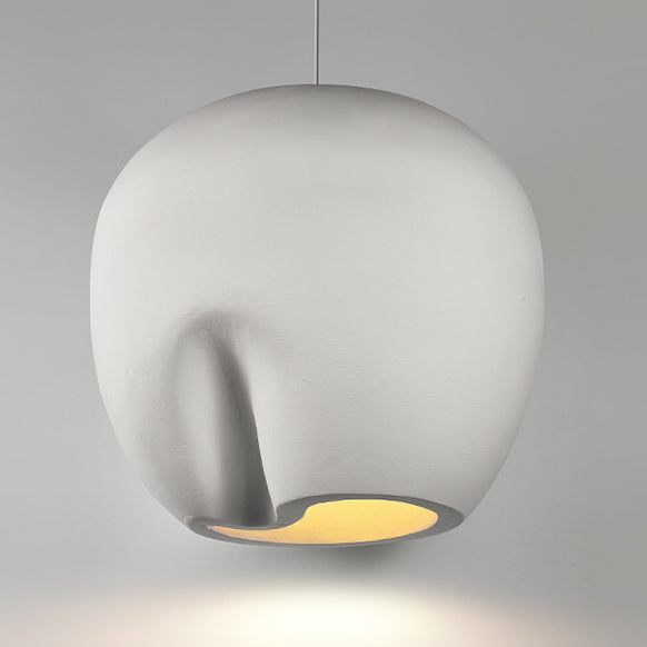 Contemporary Scandinavian Irregular Cylinder Full Polystyrene 1 - Light Pendant Light For Dining Room