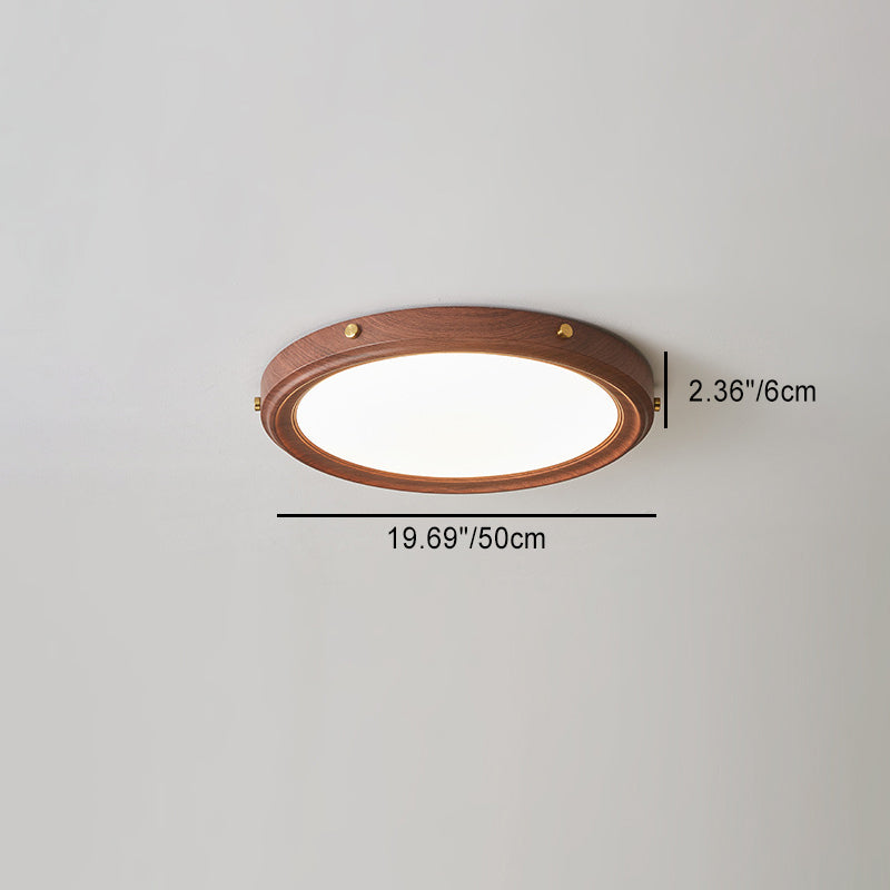 Plafonnier LED avec abat-jour rond en fer et acrylique de style moderne et simple pour chambre à coucher 