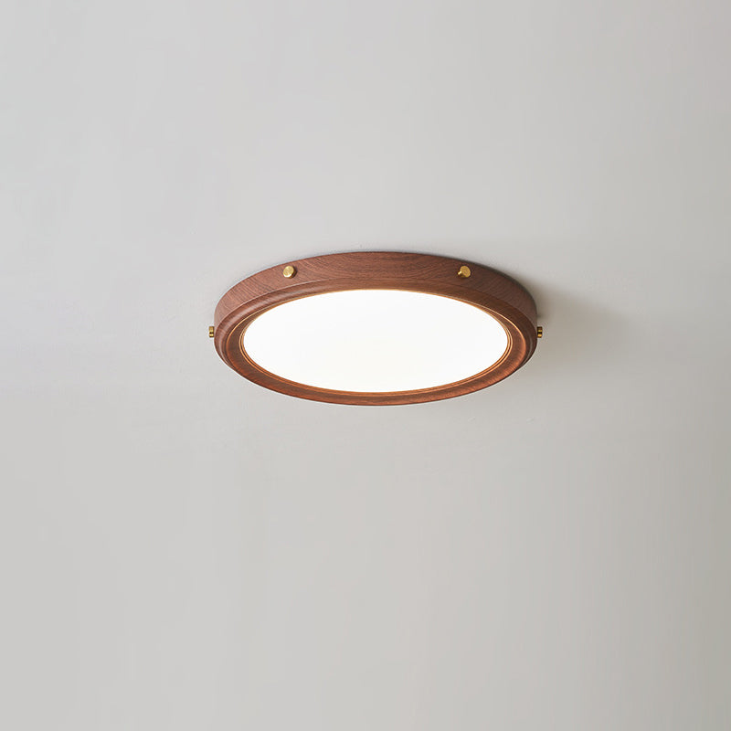 Plafonnier LED avec abat-jour rond en fer et acrylique de style moderne et simple pour chambre à coucher 