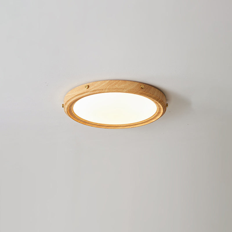 Plafonnier LED avec abat-jour rond en fer et acrylique de style moderne et simple pour chambre à coucher 