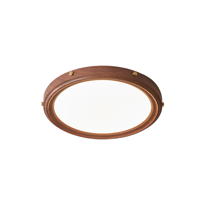 Plafonnier LED avec abat-jour rond en fer et acrylique de style moderne et simple pour chambre à coucher 