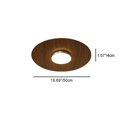 Plafonnier LED rond contemporain rétro en fer avec abat-jour en acrylique pour chambre à coucher 
