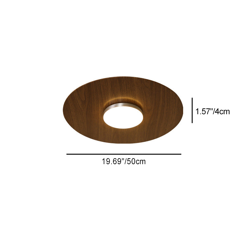 Plafonnier LED rond contemporain rétro en fer avec abat-jour en acrylique pour chambre à coucher 
