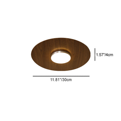 Plafonnier LED rond contemporain rétro en fer avec abat-jour en acrylique pour chambre à coucher 