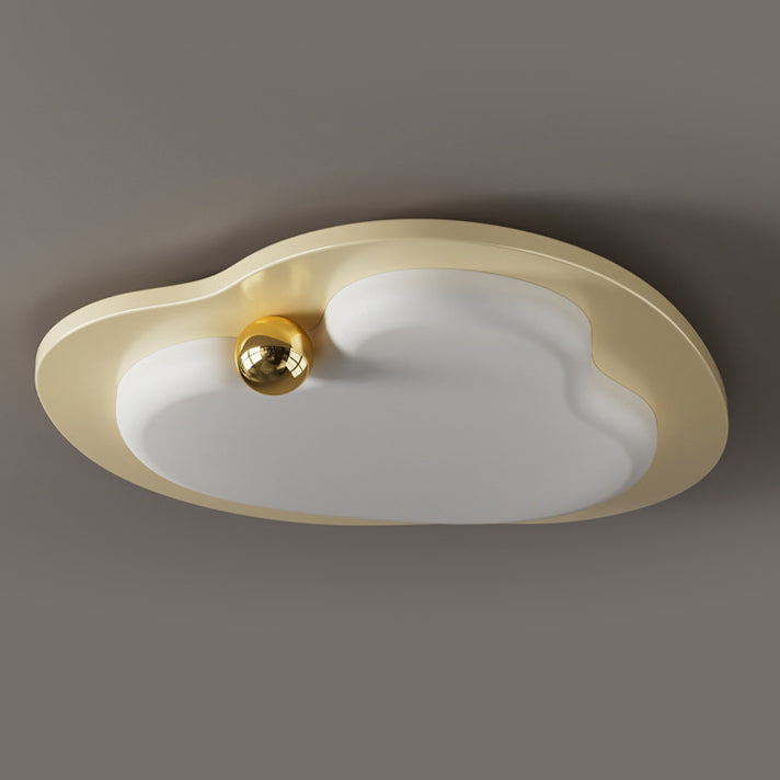 Lustre LED moderne avec abat-jour en acrylique en forme de cœur créatif et monture affleurante pour chambre à coucher 