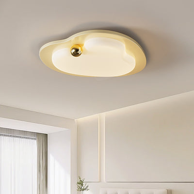 Lustre LED moderne avec abat-jour en acrylique en forme de cœur créatif et monture affleurante pour chambre à coucher 