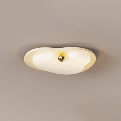 Lustre LED moderne avec abat-jour en acrylique en forme de cœur créatif et monture affleurante pour chambre à coucher 