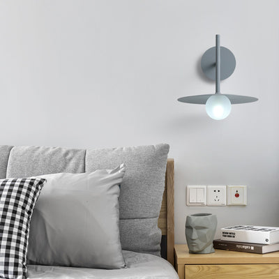 Applique Murale à 1 Lumière en Fer avec Abat-jour en Verre en Forme d'Orbe Simplicité Moderne pour Chambre 