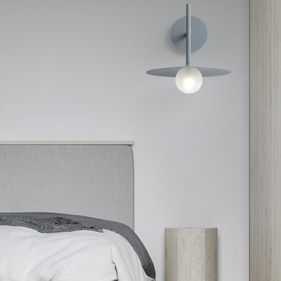 Applique Murale à 1 Lumière en Fer avec Abat-jour en Verre en Forme d'Orbe Simplicité Moderne pour Chambre 