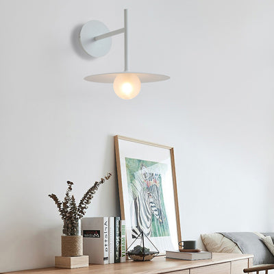 Applique Murale à 1 Lumière en Fer avec Abat-jour en Verre en Forme d'Orbe Simplicité Moderne pour Chambre 