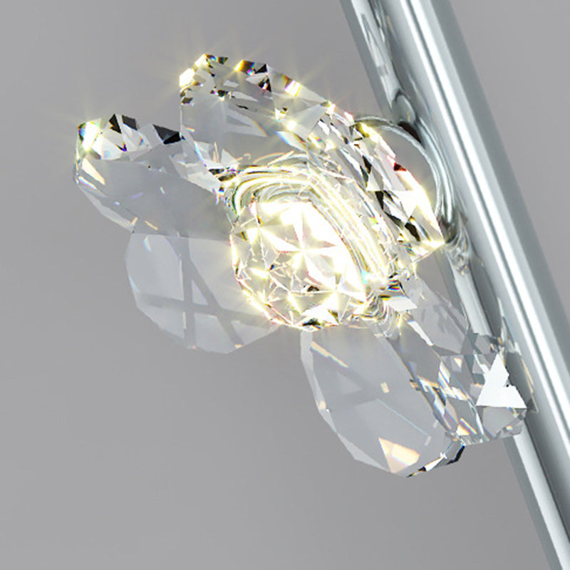モダンアールデコフラワーズアクリルアイアンランプシェードLEDウォールスクエンスランプリビングルーム用 