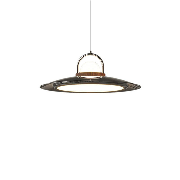 Contemporary Scandinavian Dome UFO Shape Iron PE Lampshade LED Pendant Light For Dining Room