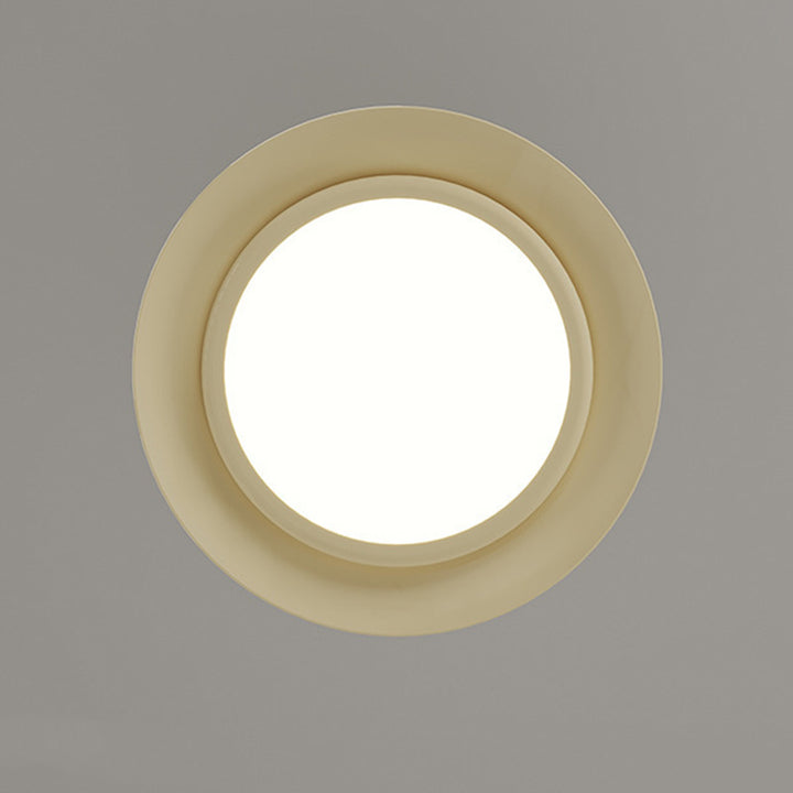 Contemporary Scandinavian Dome UFO Shape Iron PE Lampshade LED Pendant Light For Dining Room