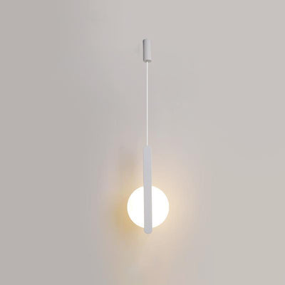 Suspension LED avec abat-jour en acrylique et fer en forme de demi-cercle pour chambre à coucher 