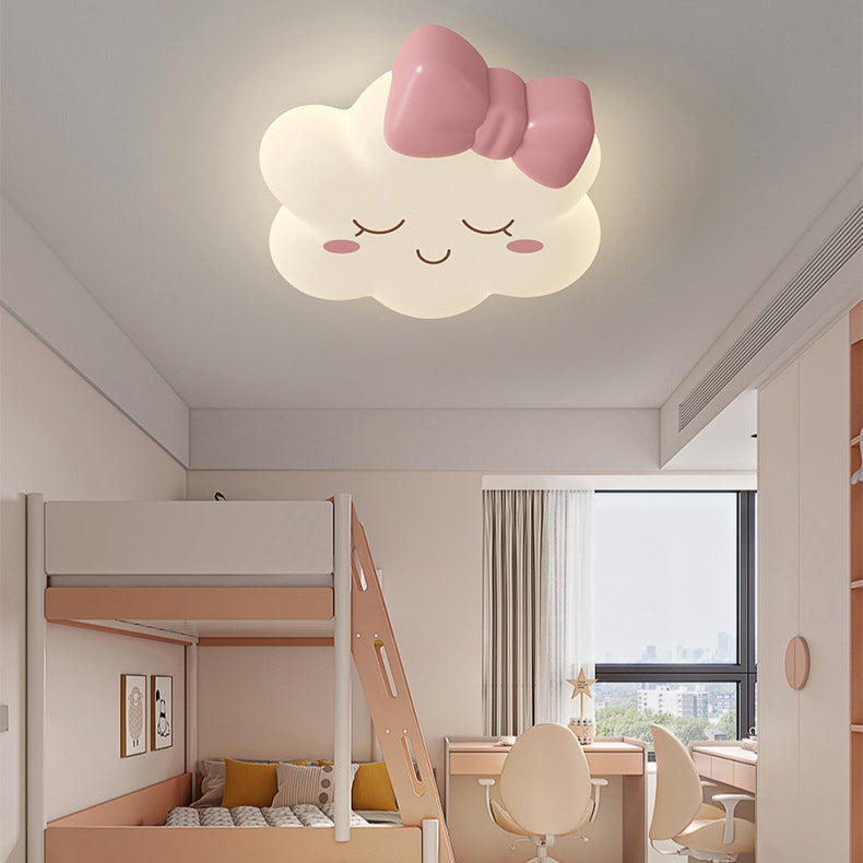 Lustre LED à montage encastré avec abat-jour en fer et chapeau de Noël en forme de couronne créative contemporaine pour chambre 
