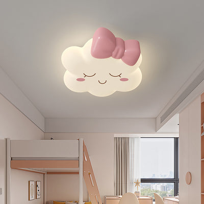 Lustre LED à montage encastré avec abat-jour en fer et chapeau de Noël en forme de couronne créative contemporaine pour chambre 