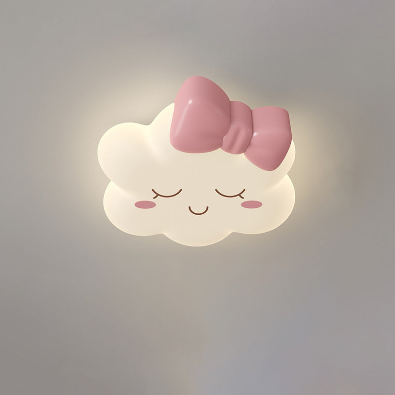 Lustre LED à montage encastré avec abat-jour en fer et chapeau de Noël en forme de couronne créative contemporaine pour chambre 